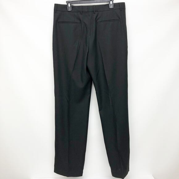 Burberry Mens Wool Pleated Dress Pants EU 52 US 36 Black Classic Trouser - Picture 5 of 11